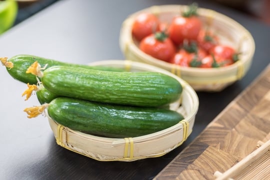 Beautiful Cucumbers And Tomatoes