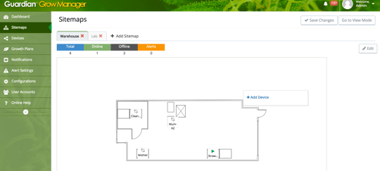 Guardian Grow Manager Sitemap Layout
